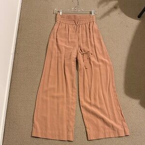 Women's Tan Wide-Leg Pants
